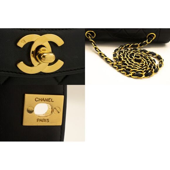 Chanel Diana Black Leather Shoulder Bag (Pre-Owned) - Picture 10 of 12